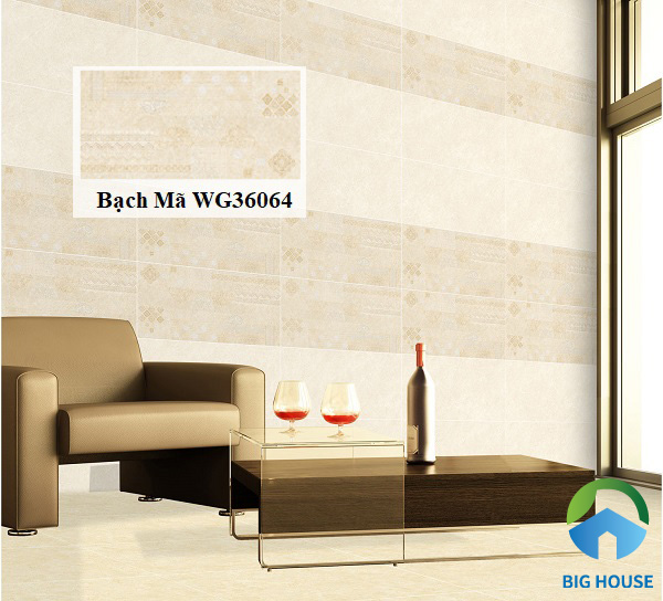 Bạch Mã WG36064 ốp tường tạo điểm nhấn thích hợp với gia chủ yêu thích sự nhẹ nhàng và thanh lịch