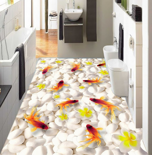  20 Mẫu gạch lát nền nhà tắm, nhà vệ sinh 3D ĐẸP nhất 2022