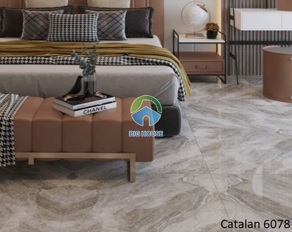 Mẫu gạch Catalan 6078 ấn tượng với họa tiết vân đá sống động, chân thực