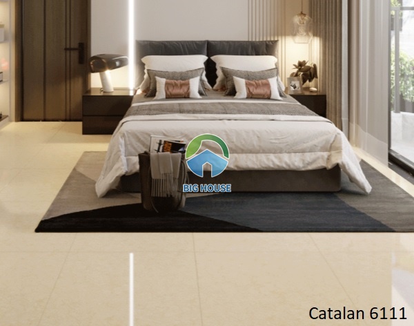 Phòng ngủ đẹp thanh lịch, tinh tế với mẫu gạch lát 6111 Catalan